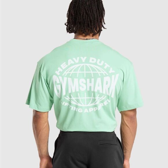 Gymshark Heavy Duty Apparel T-Shirt Green XXL NWT‎ in packaging - Picture 1 of 8
